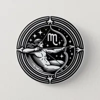 Horoscope Sign Sagittarius Archer Symbol  Button