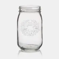 Love Birds Nature Bride & Groom Mason Jar