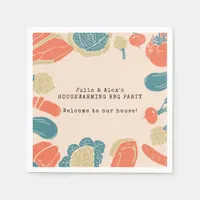 Rustic Friendsgiving Housewarming BBQ Thanksgiving Napkins