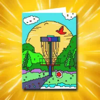 Disc Golf Themed Birthday Card