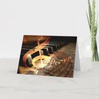 peace dove elegant piano teacher Christmas Cards