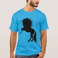 Proud Black Unicorn Silhouette Fantasy Animal T-Shirt