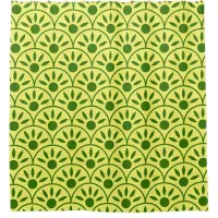 Trendy Botanical Bathroom Décor: Yellow and Green  Shower Curtain