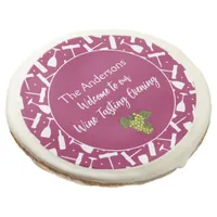 Stylish Wine Tasting Party Favor Sugar Cookie