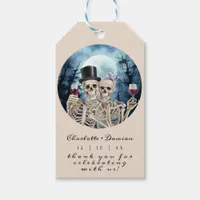 Hallowen Gothic Skulls Tarot The Lovers Wedding Gift Tags