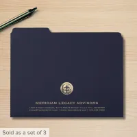 Professional Navy Blue Custom Logo File Folders