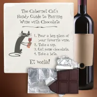 Pairing Wine with Chocolate Funny Cat Stone Coaster
