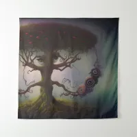 I Spy With My Big Eye - Surreal Tree AI Art Tapestry