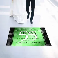 Elegant 55th Emerald Wedding Anniversary Floor Decals