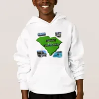 South Carolina Map, Photos and Text Hoodie