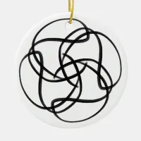 Black and White #12 Atom Ceramic Ornament