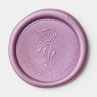 Single Rose Live Love Wax Seal Sticker