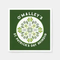 Shamrock Clover Mandala St. Patrick's Day Party Napkins