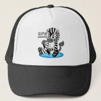 EDS Awareness Ribbon and Zebra Trucker Hat