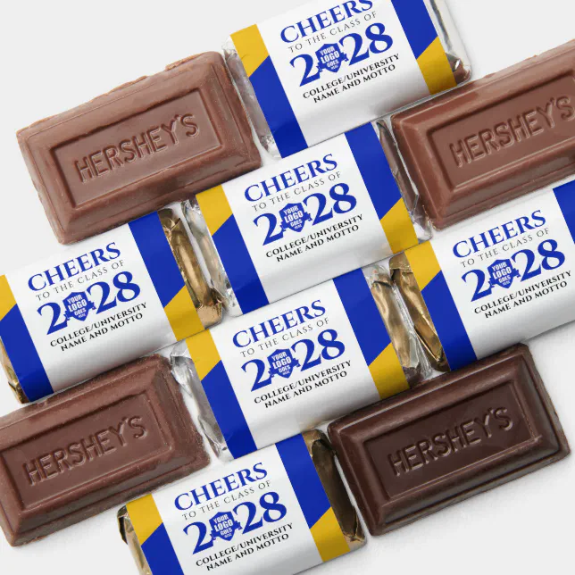 Blue Gold School College University Graduation Hershey's Miniatures