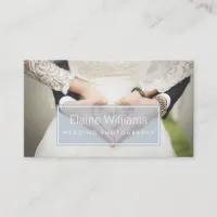 simple plain blue modern photography Business Card