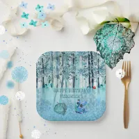 Blue Forest Paper Plates