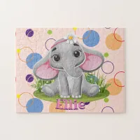 Kids Name Elephant Puzzle Learning Activity