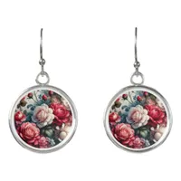 Timeless Rose Floral Charm Earrings