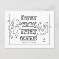 Polish Proverb Coloring Postcard