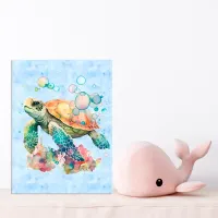 Cute turtle poster