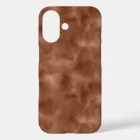 Warm Brown Abstract Watercolor Style iPhone 16 Case