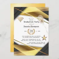 Elegant Virtual Graduation Party Certificate Invitation