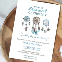 Blue Dreamcatchers Baby Shower Invitation for Boys