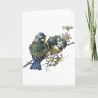 Vintage Birds, German Birthday Card