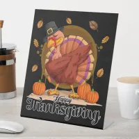 Happy Thanksgiving  Pedestal Sign