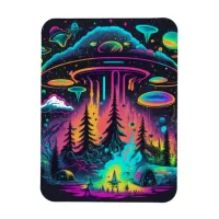 Psychedelic UFO Fantasy Art  Magnet