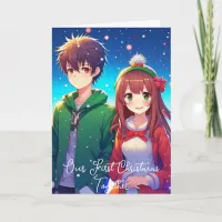 Cute Anime Couple | Our First Christmas Card