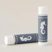 Blue Wave Seahorse Wedding Wht/Navy ID836 Lip Balm