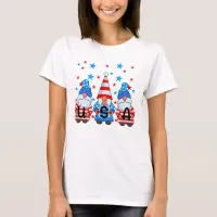 USA Gnomes July 4th Patriotic T-Shirt