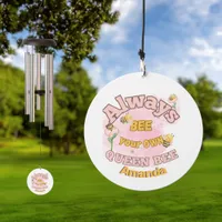 Monogram Always bee your own Queen Bee -white | Wind Chime