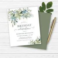 Budget Floral Eucalyptus Birthday Celebration