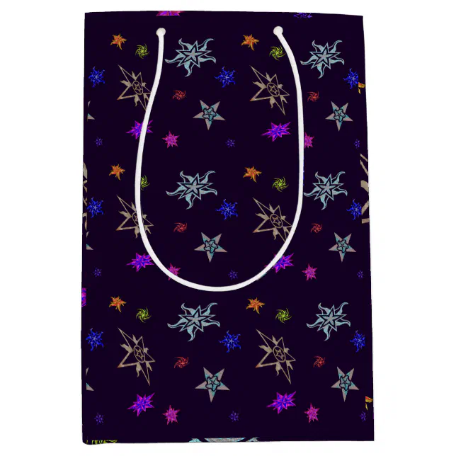 Flying Christmas Stars Medium Gift Bag