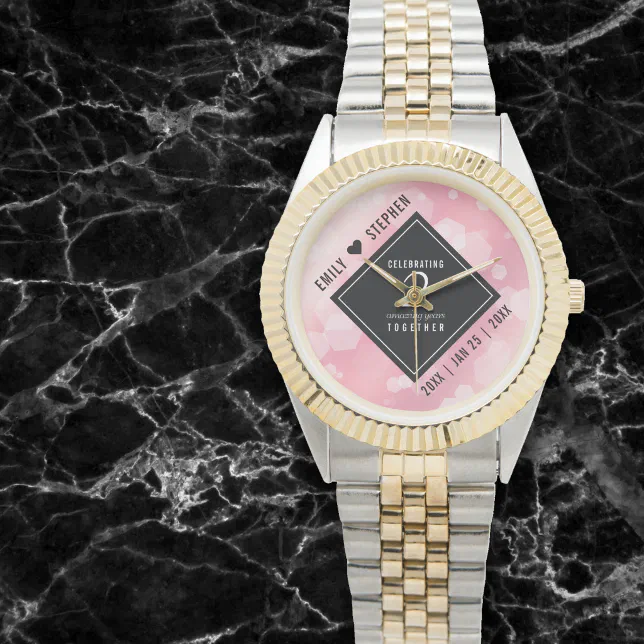 Elegant 2nd Rose Quartz Wedding Anniversary Watch