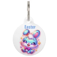 Cute bunny Happy Easter | Pet ID Tag