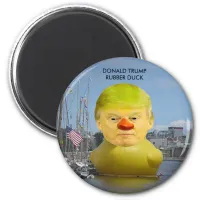 Donald Trump Rubber Yellow Duck Round Magnet