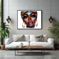 Afro Queen Fashion Art Melanin Chic Poster