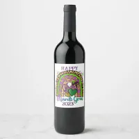 Rainbow Mardi Gras Wine Label