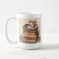 Old Antique Vintage Books and a Cup of Coffee