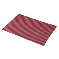 Thin Black and Red Diagonal Stripes Placemat
