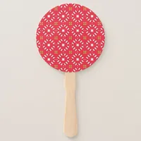 Christmas Holiday Charm Pattern 04 -  Hand Fan