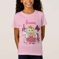 Pretty Princess and Unicorn Personalized Shirt