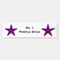 No. 1 Deep Purple Star Bumper Sticker