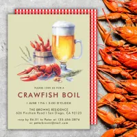 Low Country Crawfish Boil Party Family Cookout Invitation