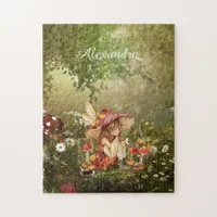 Cute Mushroom Fairy in the Forest Jigsaw Puzzle