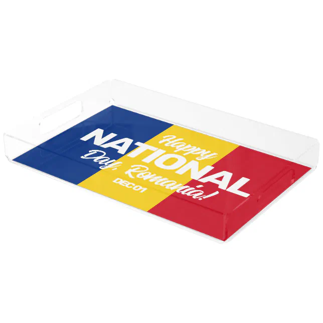 Romania Independence Day Romanian National Flag Acrylic Tray